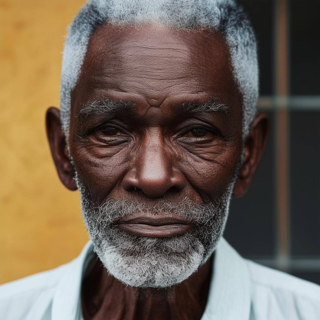 HAIRCUT elderly BLACK MAN